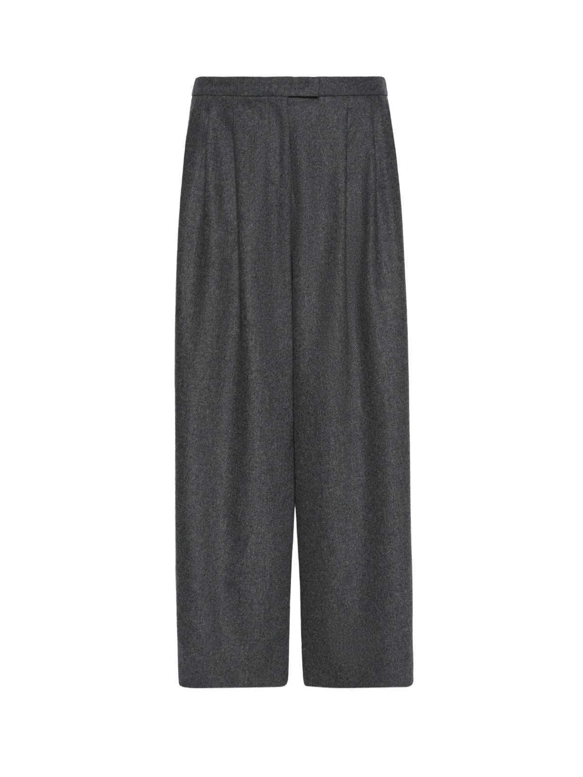 Max Mara Panfilo Flared Wool Flannel Trousers in Dark Grey Max Mara Panfilo Flared Wool Flannel Trousers in Dark Grey | Wide leg pants | Coveti