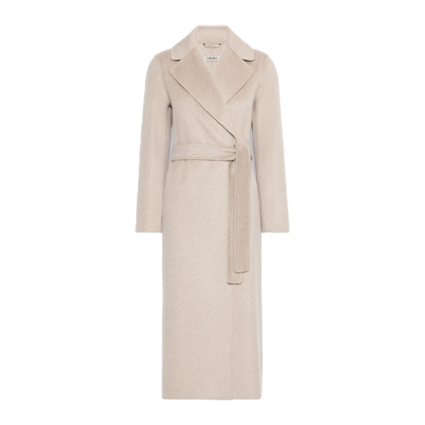 Max Mara Paola Belted Wool and Cashmere Coat in Beige | Wool Coat | Coveti