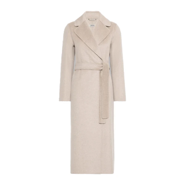 Max Mara Paola Belted Wool and Cashmere Coat in Beige | Wool Coat | Coveti