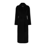Max Mara Paola Belted Wool and Cashmere Coat in Black | Wool Coat | Coveti