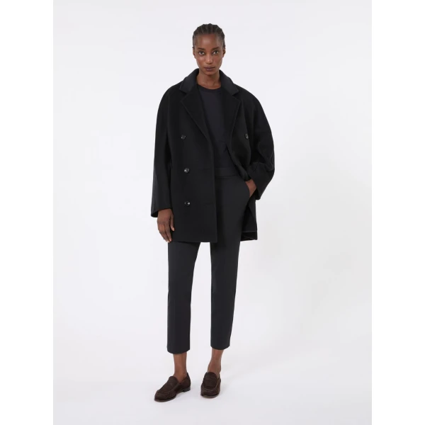 Max Mara Papaia Cotton Jersey T-Shirt in Black | T-shirts | Coveti