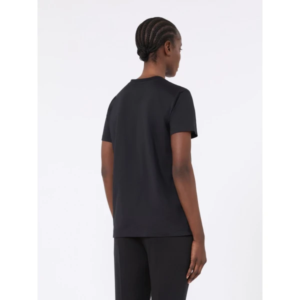 Max Mara Papaia Cotton Jersey T-Shirt in Black | T-shirts | Coveti