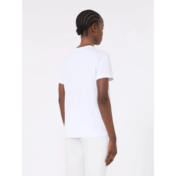 Max Mara Papaia Cotton Jersey T-Shirt in Optical White | T-shirts | Coveti