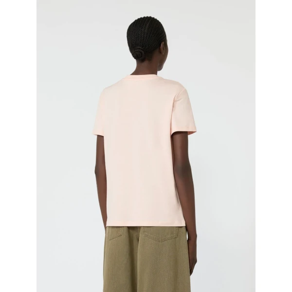 Max Mara Papaia Cotton Jersey T-Shirt in Pink | T-shirts | Coveti