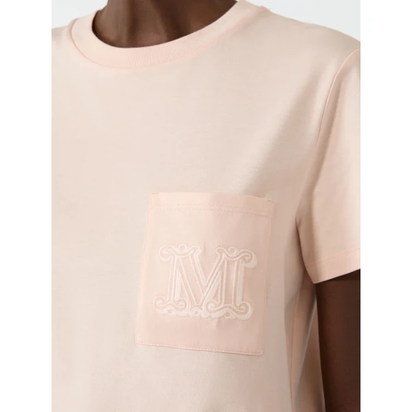 Max Mara Papaia Cotton Jersey T-Shirt in Pink | T-shirts | Coveti