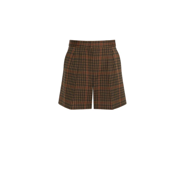 Parata Glen Plaid Jersey Shorts in Tobacco