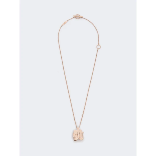 Max Mara Parata Metal Pendant Necklace in Bronze | Necklace | Coveti