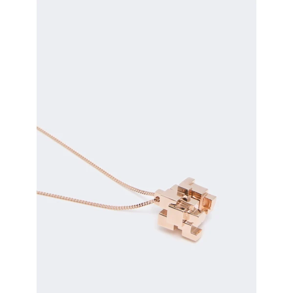 Max Mara Parata Metal Pendant Necklace in Bronze | Necklace | Coveti
