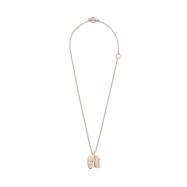 Max Mara Parata Metal Pendant Necklace in Bronze | Women | Coveti