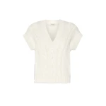 Max Mara Pascia Cotton Cable-Knit Gilet in Ecru | Sweaters | Coveti