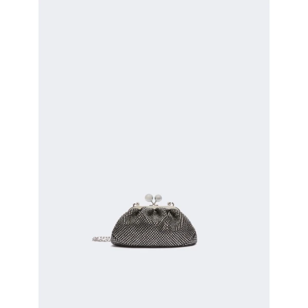 Max Mara Pasticcino Bag Extra Small with Rhinestones in Black | Mini Bags | Coveti