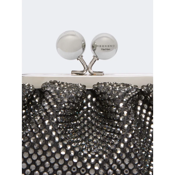 Max Mara Pasticcino Bag Extra Small with Rhinestones in Black | Mini Bags | Coveti