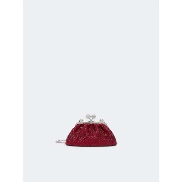 Max Mara Pasticcino Bag Extra Small with Rhinestones in Red | Mini Bags | Coveti