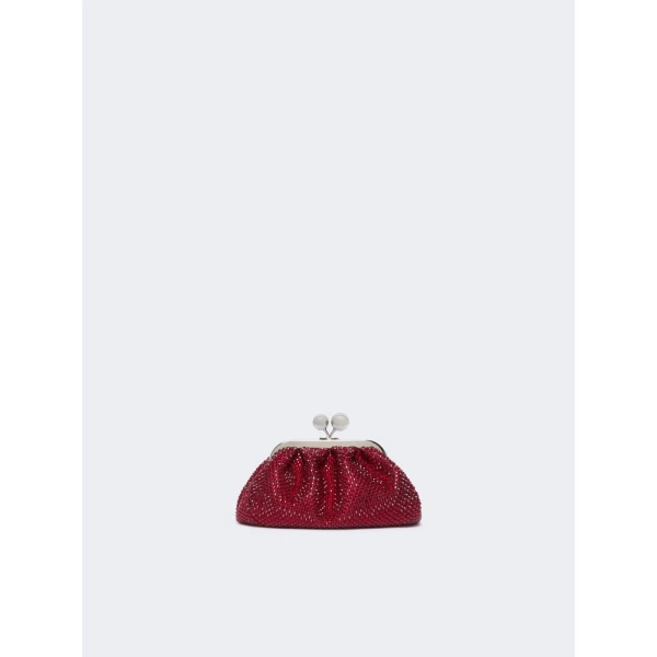 Max Mara Pasticcino Bag Extra Small with Rhinestones in Red | Mini Bags | Coveti