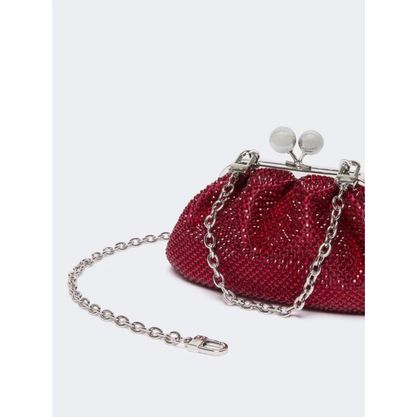Max Mara Pasticcino Bag Extra Small with Rhinestones in Red | Mini Bags | Coveti
