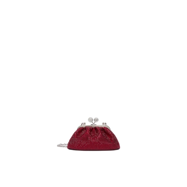 Pasticcino Bag Extra Small with Rhinestones in Red