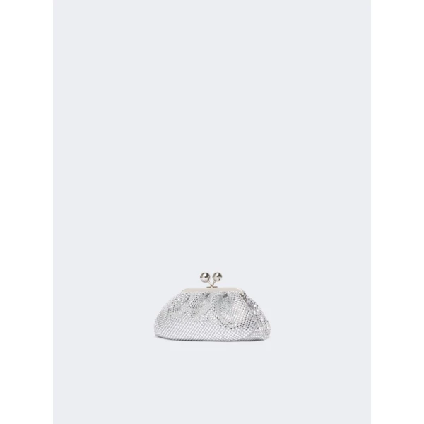Max Mara Pasticcino Bag Extra Small with Rhinestones in White | Mini Bags | Coveti
