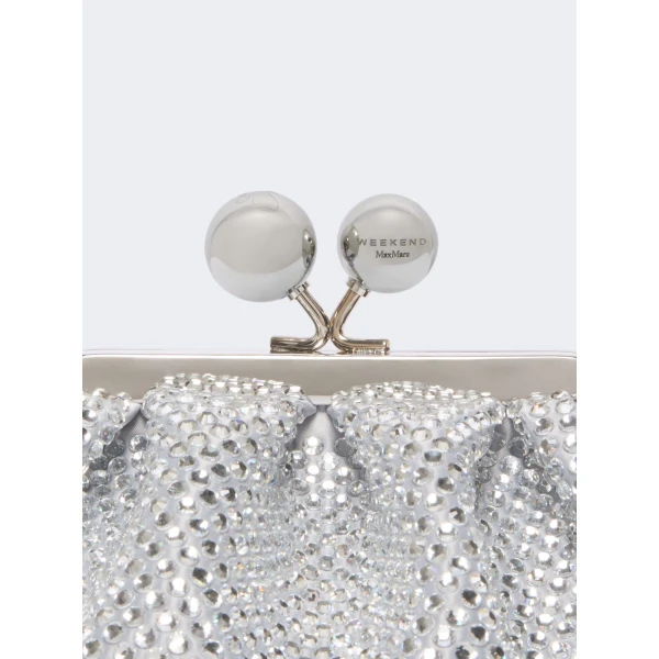 Max Mara Pasticcino Bag Extra Small with Rhinestones in White | Mini Bags | Coveti