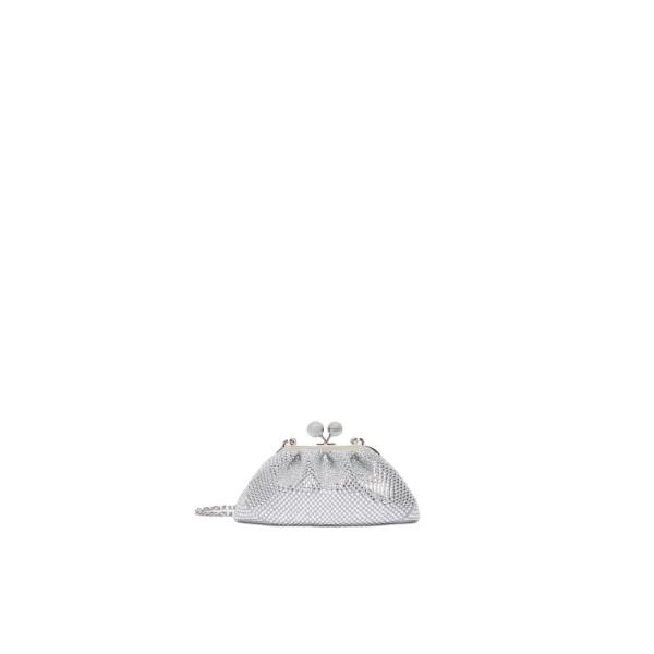 Max Mara Pasticcino Bag Extra Small with Rhinestones in White | Mini Bags | Coveti