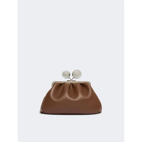 Max Mara Pasticcino Bag Medium in Deer-Print Leather, Brown | Clutch Bags | Coveti