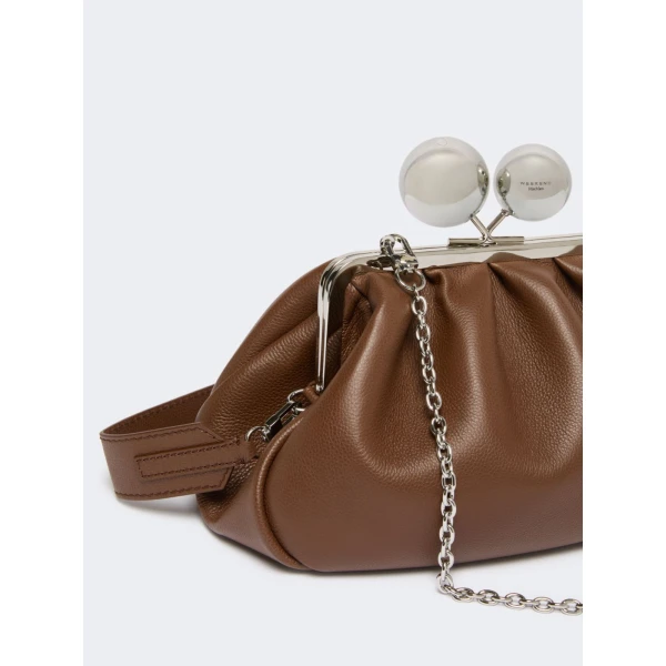 Max Mara Pasticcino Bag Medium in Deer-Print Leather, Brown | Clutch Bags | Coveti