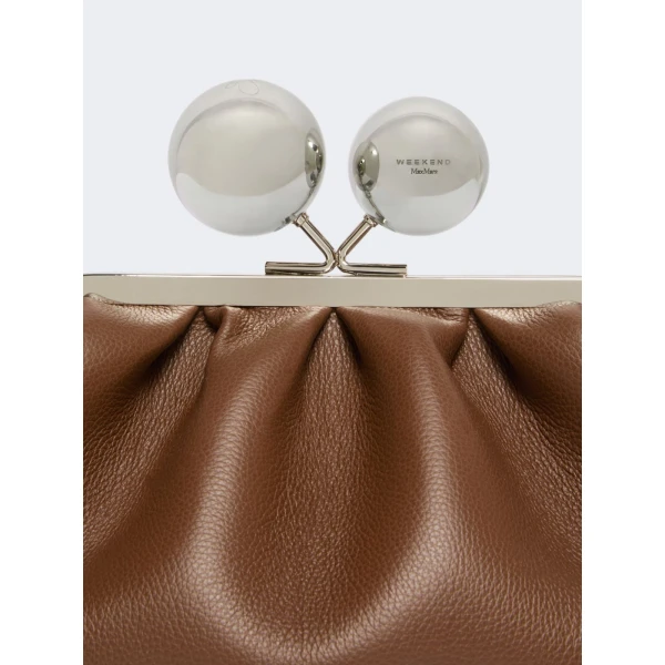 Max Mara Pasticcino Bag Medium in Deer-Print Leather, Brown | Clutch Bags | Coveti