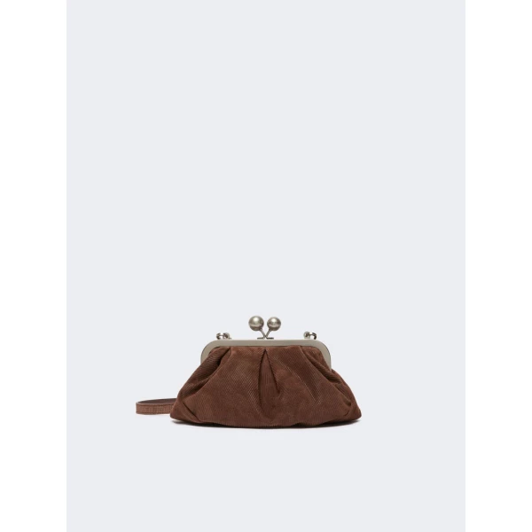 Max Mara Pasticcino Bag Small in Suede, Chocolate | Clutch Bags | Coveti