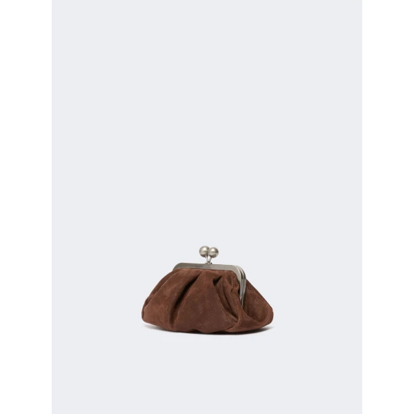 Max Mara Pasticcino Bag Small in Suede, Chocolate | Clutch Bags | Coveti