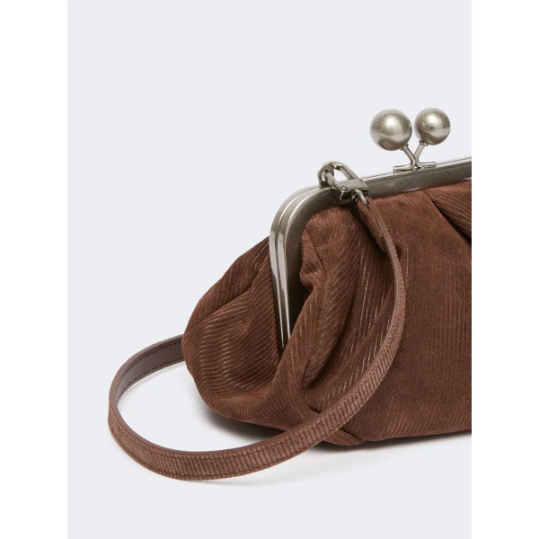 Max Mara Pasticcino Bag Small in Suede, Chocolate | Clutch Bags | Coveti