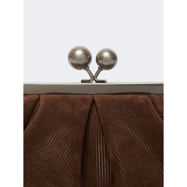 Max Mara Pasticcino Bag Small in Suede, Chocolate | Clutch Bags | Coveti