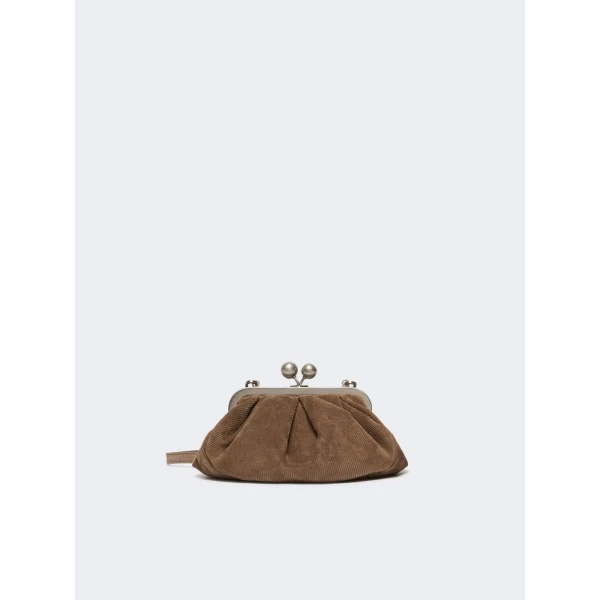 Max Mara Pasticcino Bag Small in Suede, Mud | Clutch Bags | Coveti