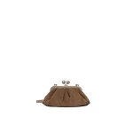 Max Mara Pasticcino Bag Small in Suede, Mud | Clutch Bags | Coveti