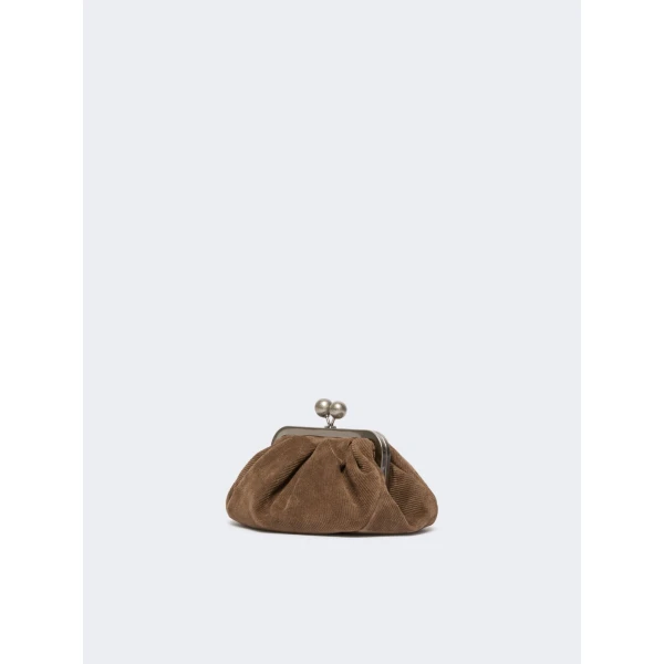 Max Mara Pasticcino Bag Small in Suede, Mud | Clutch Bags | Coveti