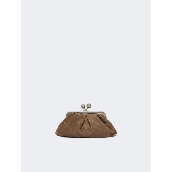 Max Mara Pasticcino Bag Small in Suede, Mud | Clutch Bags | Coveti