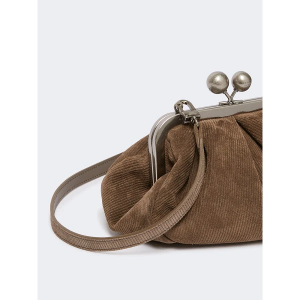 Max Mara Pasticcino Bag Small in Suede, Mud | Clutch Bags | Coveti