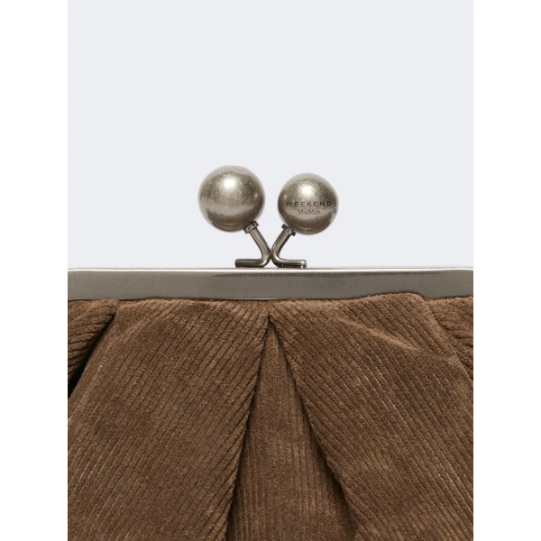 Max Mara Pasticcino Bag Small in Suede, Mud | Clutch Bags | Coveti