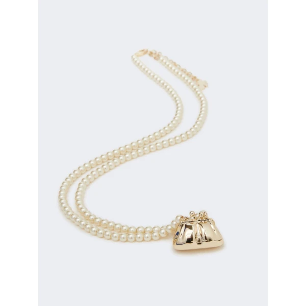 Max Mara Pasticcino Pendant Choker Necklace in Gold | Necklace | Coveti