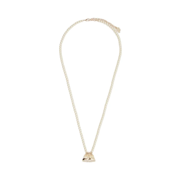 Max Mara Pasticcino Pendant Choker Necklace in Gold | Women | Coveti