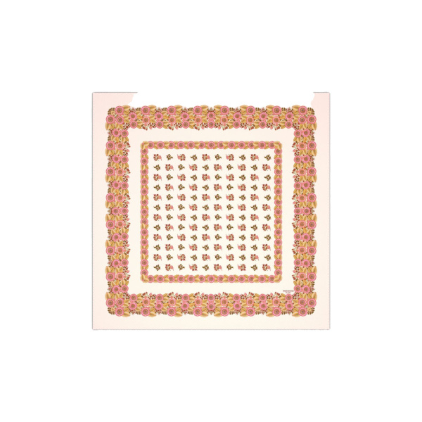 Max Mara Patterned Silk Twill Foulard in Natural | Scarves | Coveti