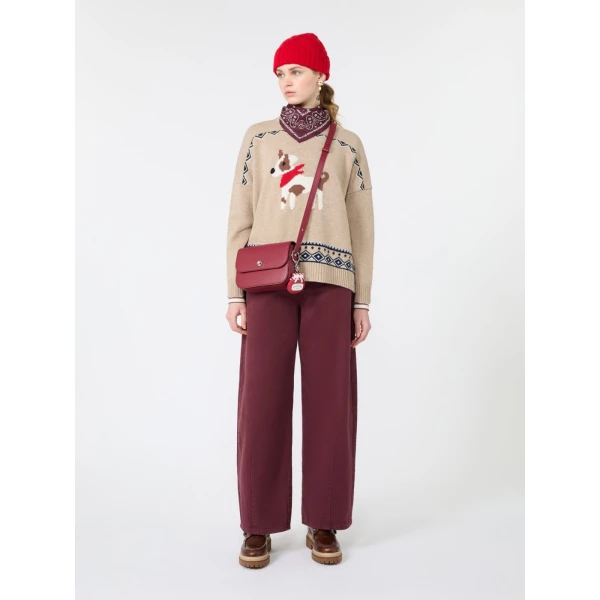 Max Mara Pavidi Wool Jacquard Jumper in Sand Style 2 | Sweaters | Coveti