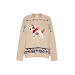 Max Mara Pavidi Wool Jacquard Jumper in Sand Style 2 | Sweaters | Coveti