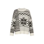 Max Mara Pavidi Wool Jacquard Jumper in White | Sweaters | Coveti