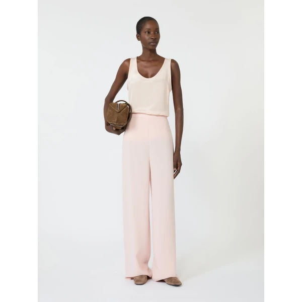 Max Mara Pavido Silk Crepe de Chine Top in Pink | Blouse | Coveti