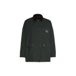 Max Mara Pecora Cotton Canvas Workwear Jacket in Dark Green | Jackets | Coveti