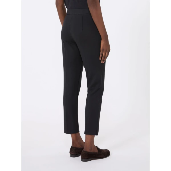 Max Mara Pegno Viscose Jersey Trousers in Black | Tailored pants | Coveti