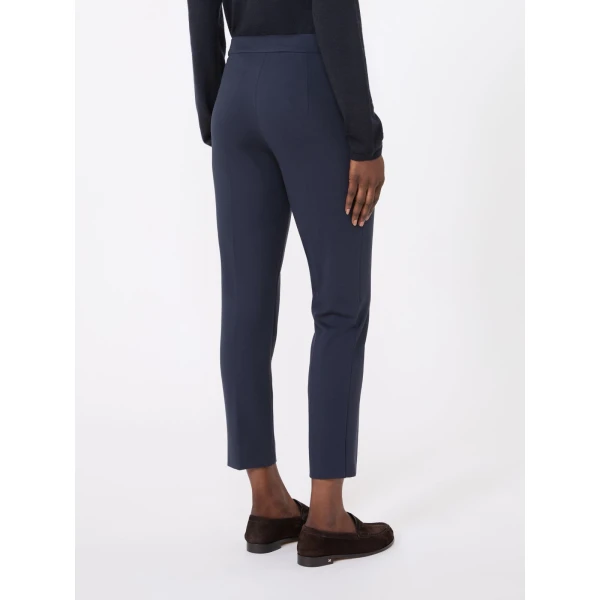 Max Mara Pegno Viscose Jersey Trousers in Ultramarine | Tailored pants | Coveti