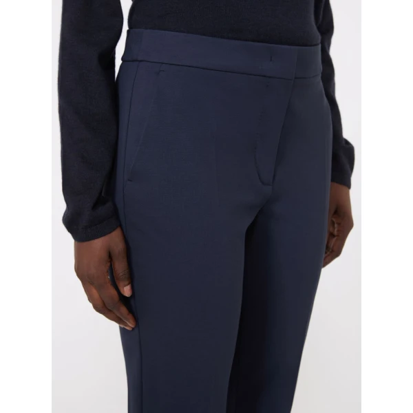 Max Mara Pegno Viscose Jersey Trousers in Ultramarine | Tailored pants | Coveti