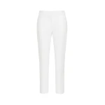 Max Mara Pegno Viscose Jersey Trousers in White | Tailored pants | Coveti