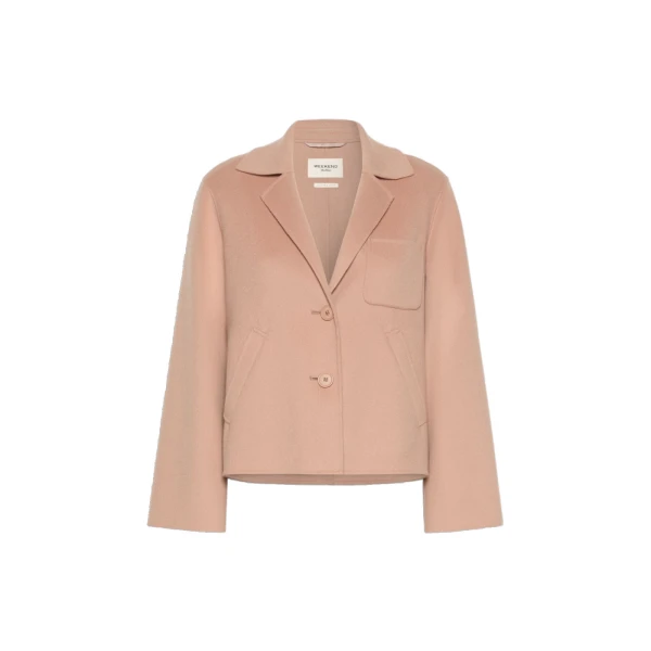 Pelota Double Wool Cropped Jacket in Antique Rose