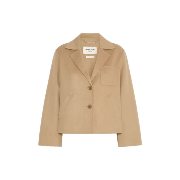 Pelota Double Wool Cropped Jacket in Camel